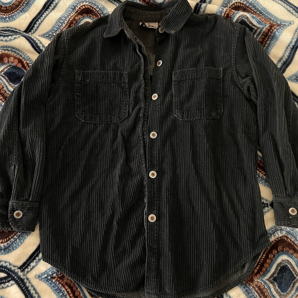 Vintage Corduroy Button Down Long Sleeve Shirt